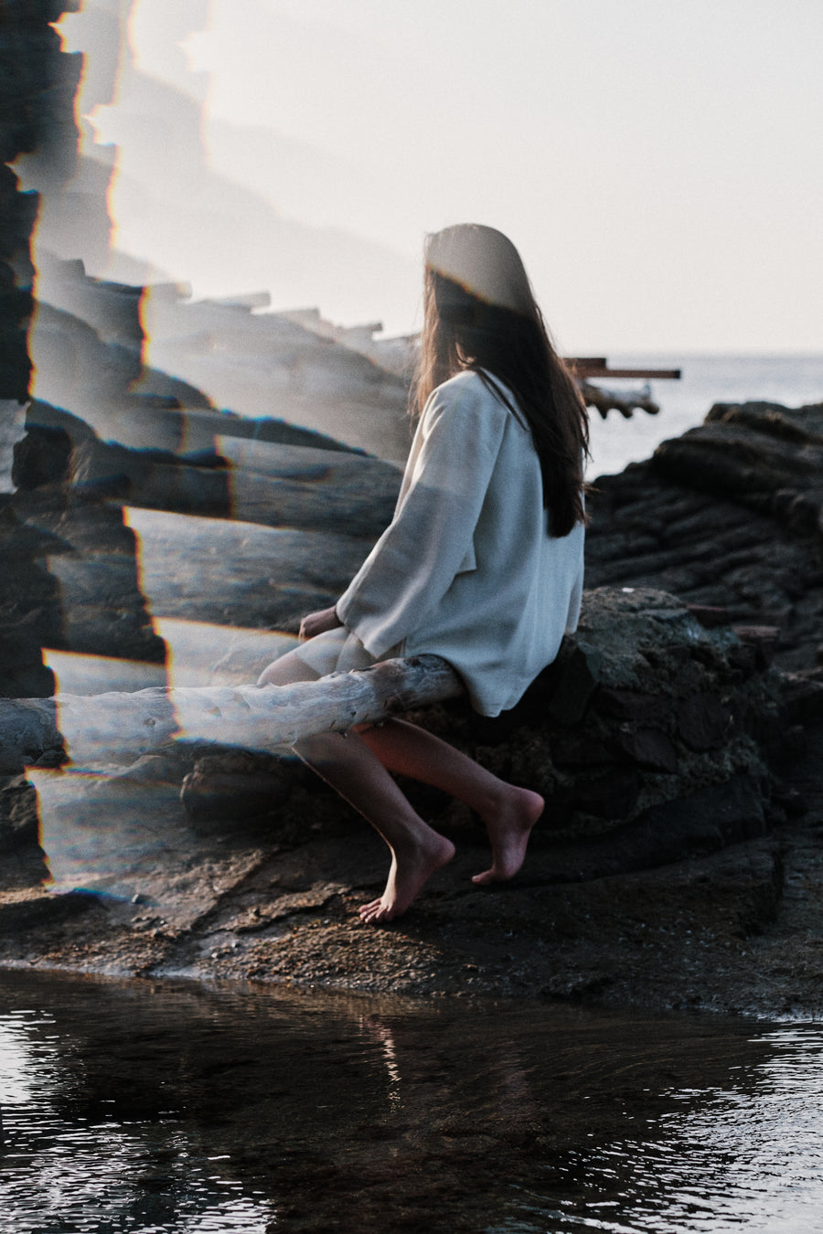 WHITE SHORT KIMONO